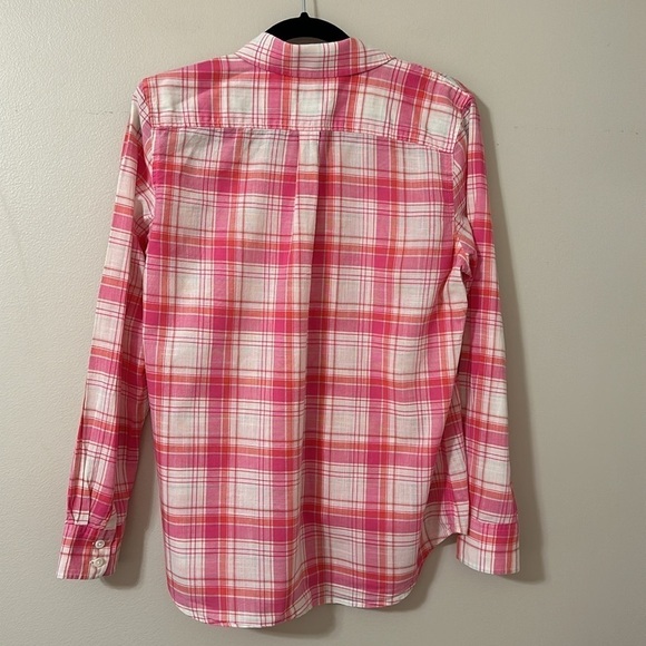 VINEYARD VINES RESORT PLAID RELAXED BUTTON DOWN BRIGHT PINK SIZE 8 - Picture 5 of 10